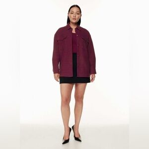 Aritzia Babaton Joan Shirt Jacket Shacket with Pockets Size 2